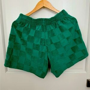 Melody Ehsani fleece checkered short size M Women perfect condition